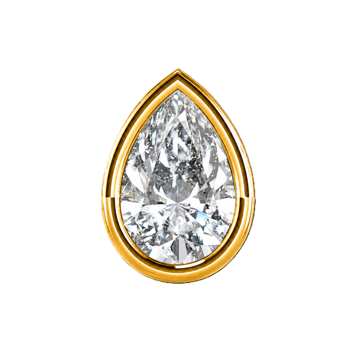 Charm GOUTTE zirconium blanc gold