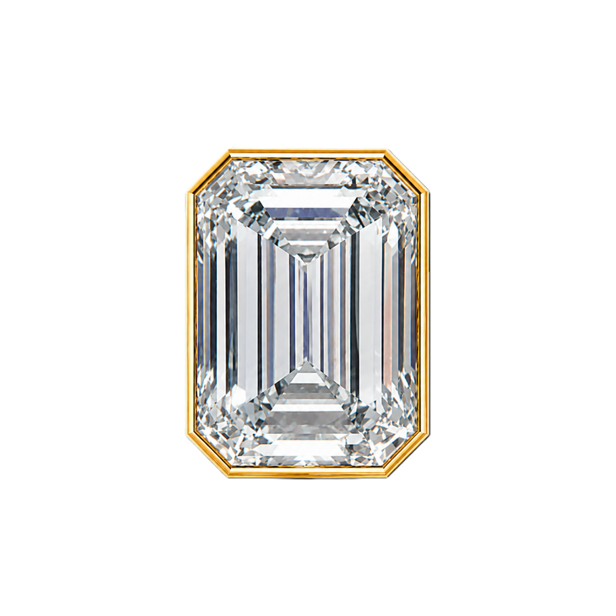 Charm RECTANGLE zirconium blanc gold