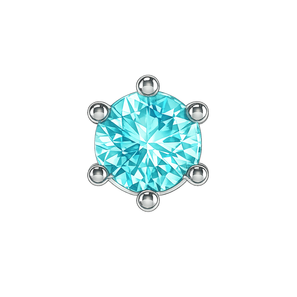 Charm AIGUE MARINE silver