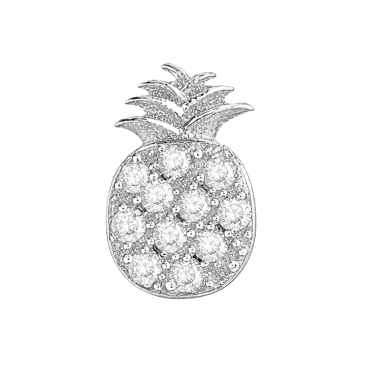 Charm ANANAS zirconium silver