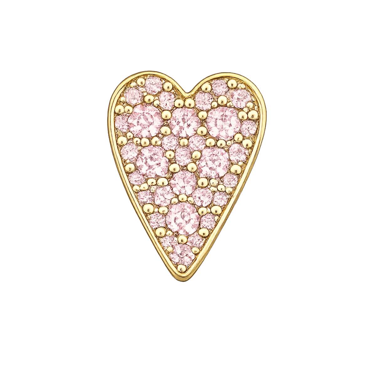 Charm CŒUR rose plein gold