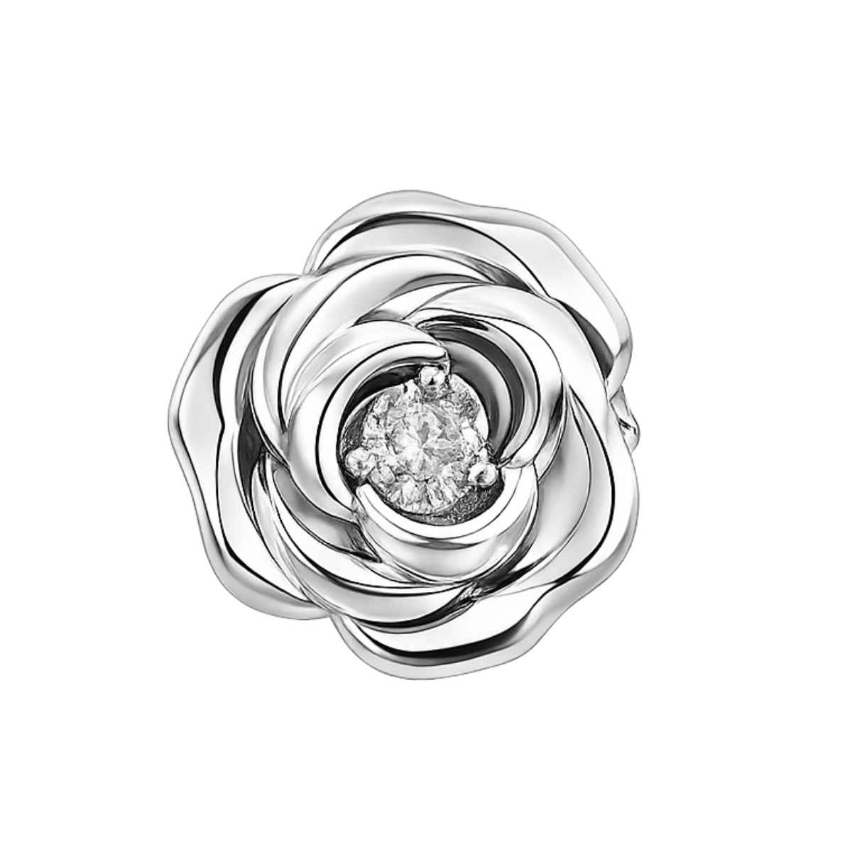 Charm ROSE et zirconium silver