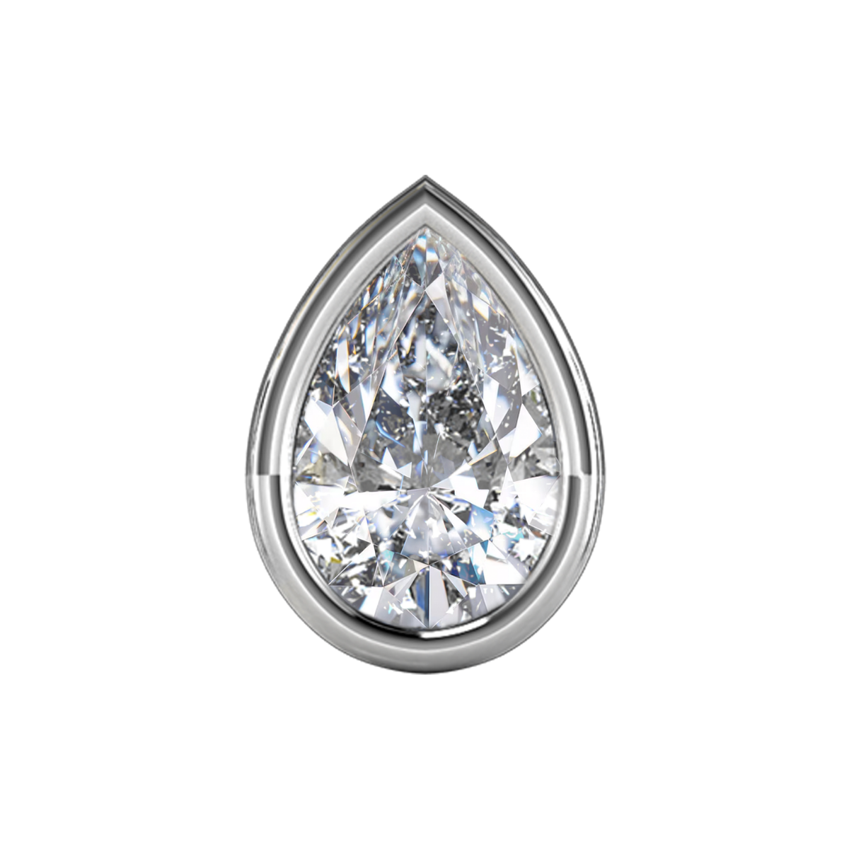 Charm GOUTTE zirconium blanc silver
