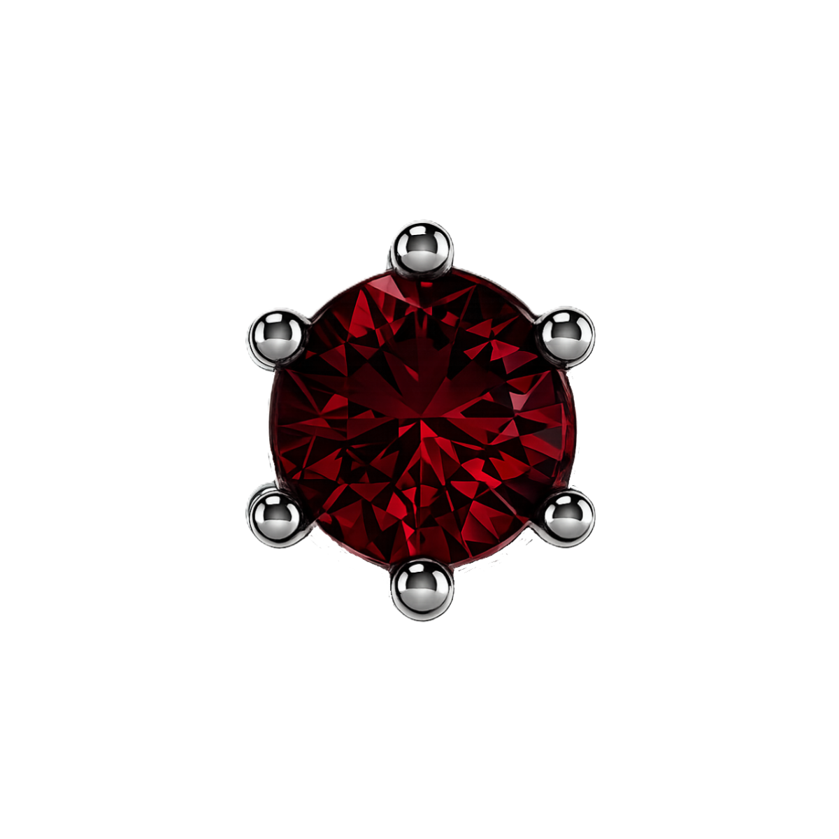 RED GARNET charm silver