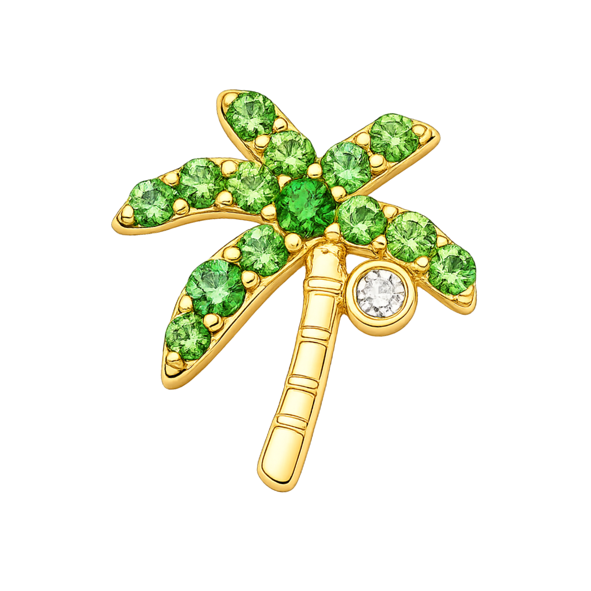 Charm PALMIER zirconium gold