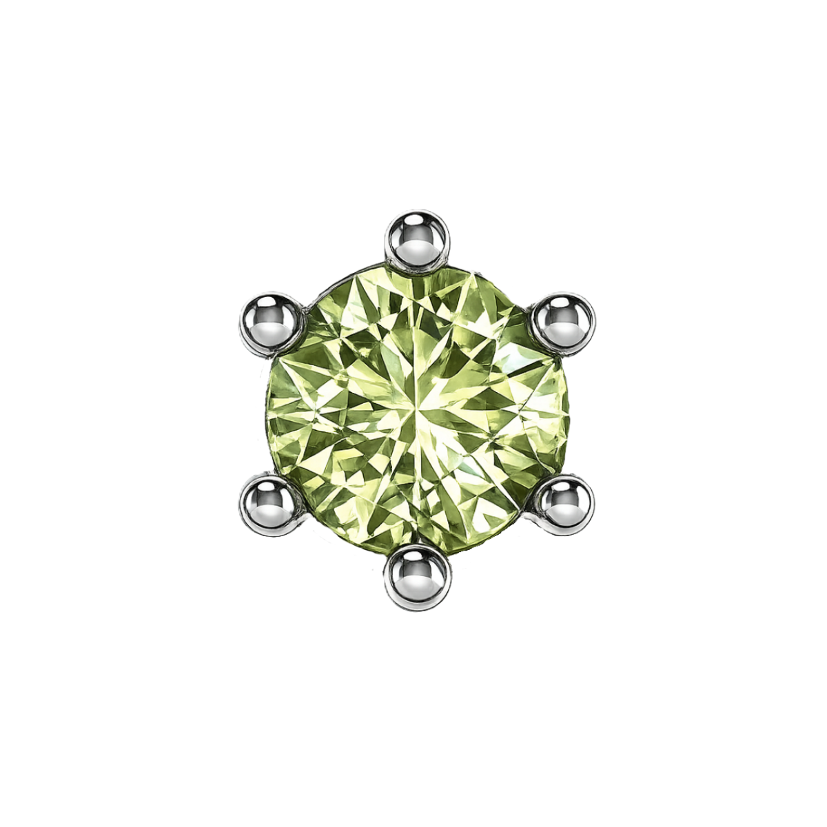 Charm PERIDOT silver