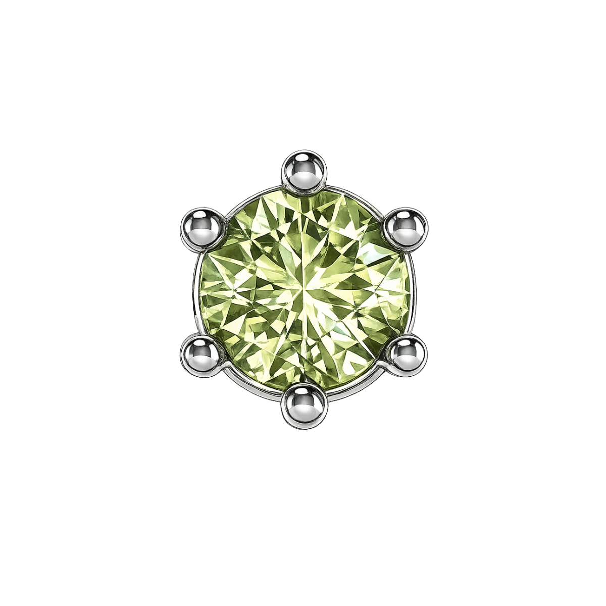 Charm PERIDOT silver