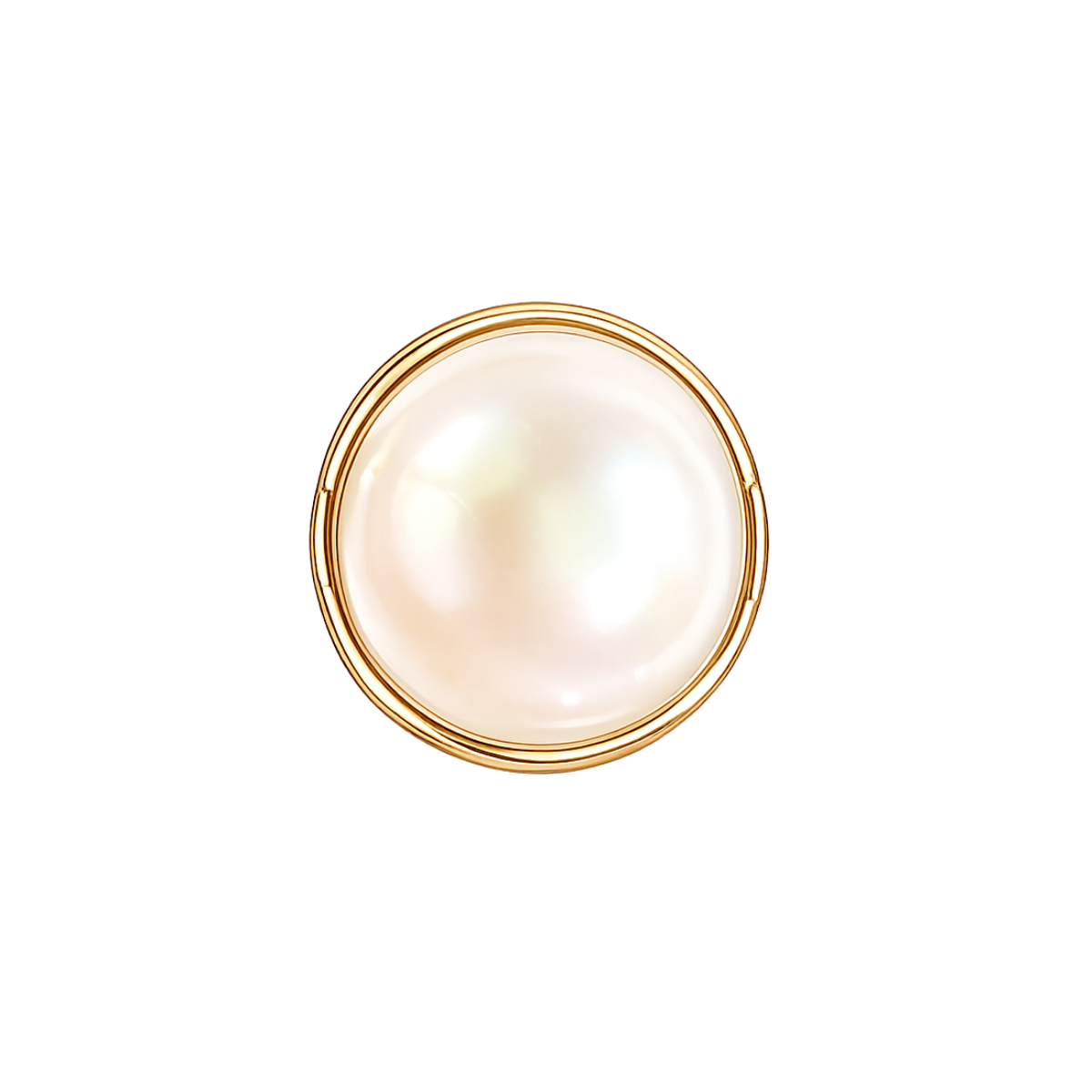 Charm PERLE blanche gold