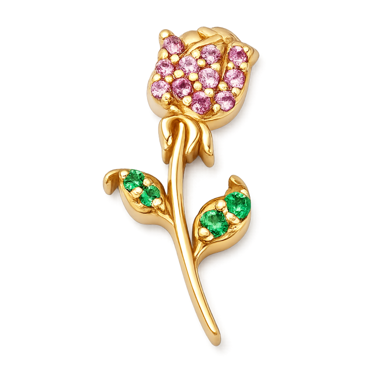 Charm ROSE zirconium gold