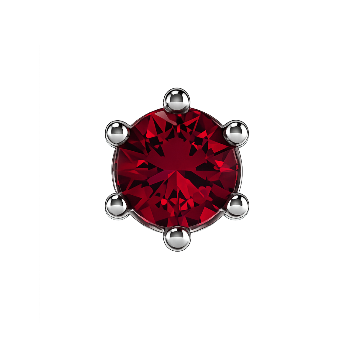 Charm RUBIS silver