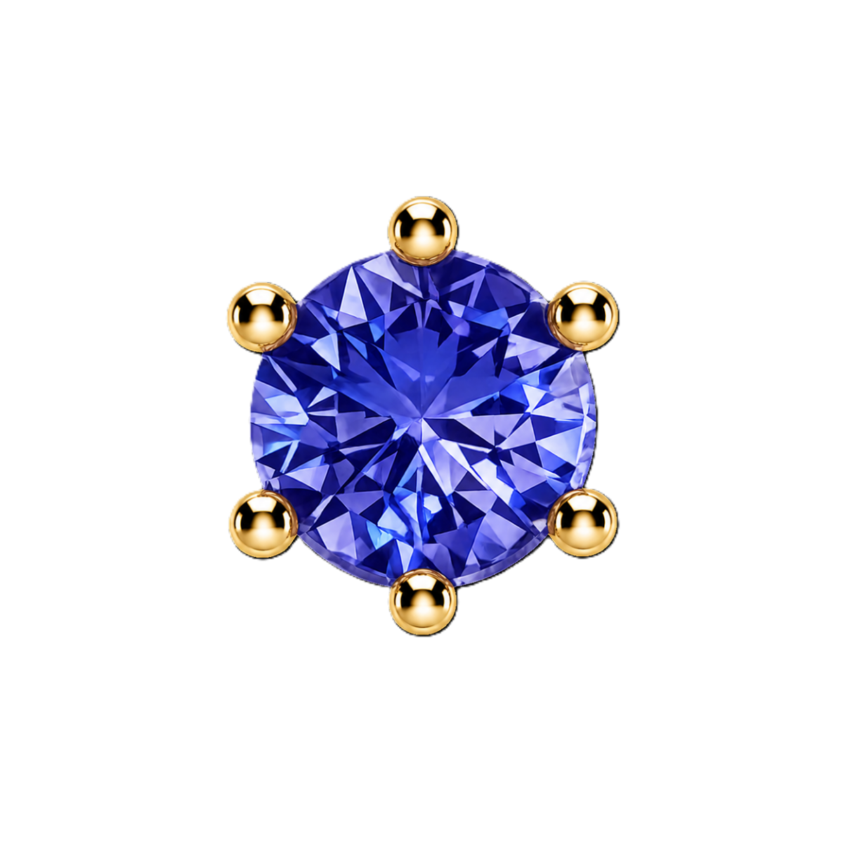 Charm SAPHIR BLEU MAUVE gold