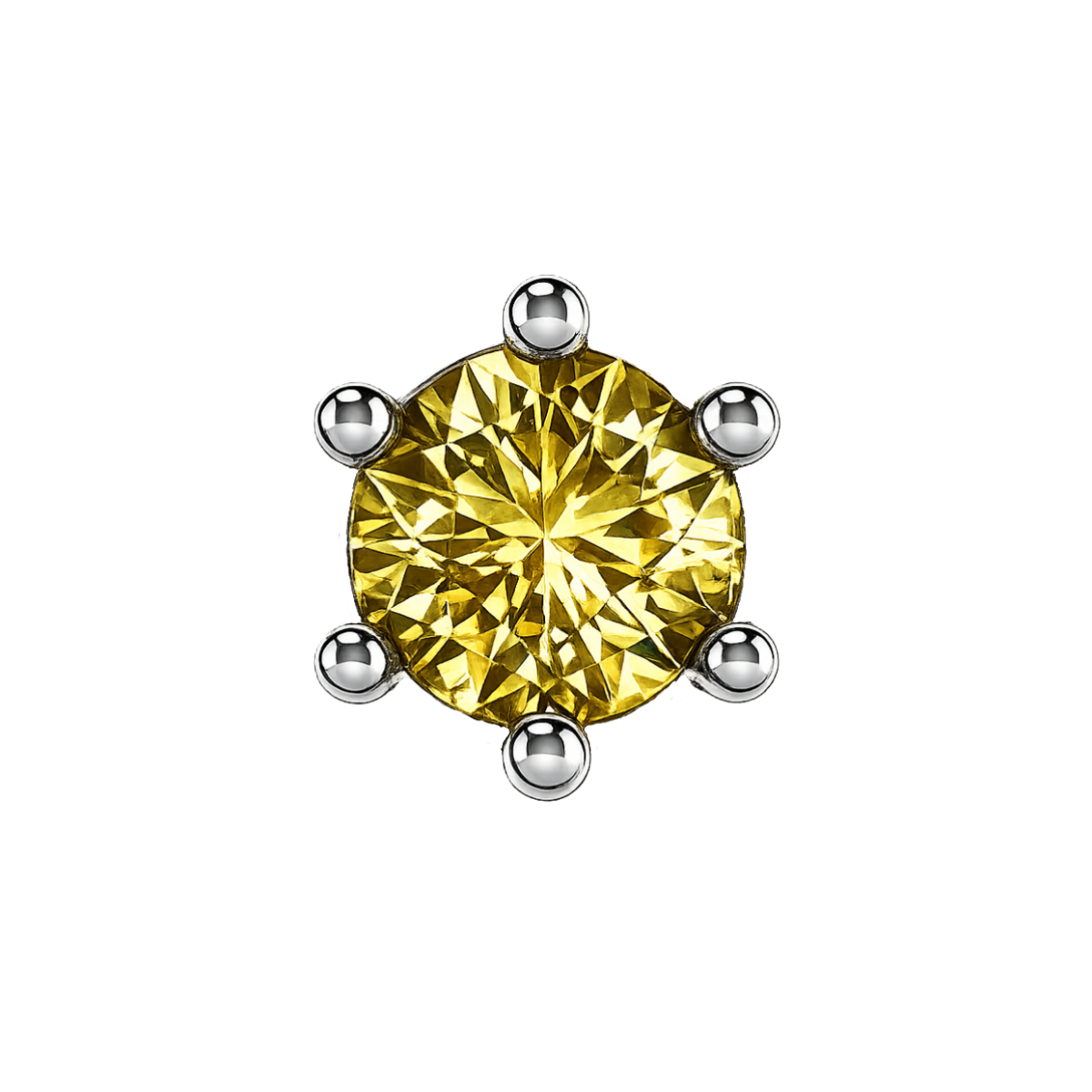 Yellow TOPAZ charm, silver