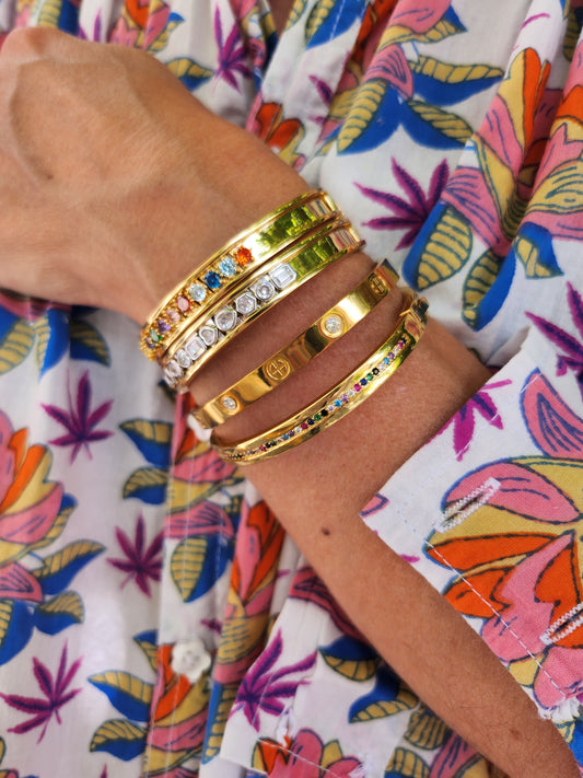 "CONSTELLATION" hinged bangle