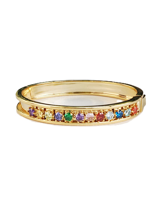 "AURA GOLD" Hinged Bangle
