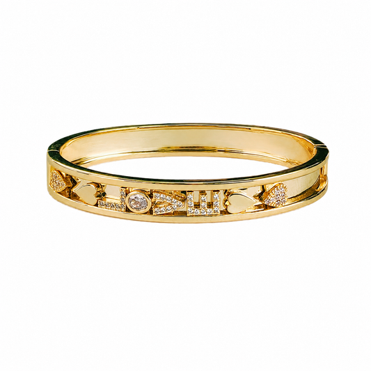 Hinged Bangle "LOVE"