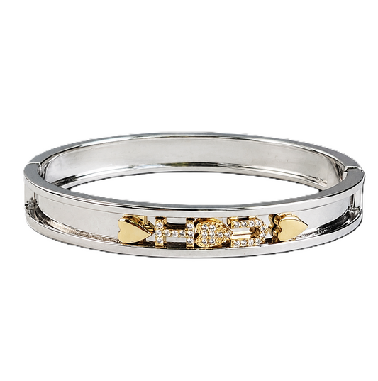 "I Love YOU" Hinged Bangle