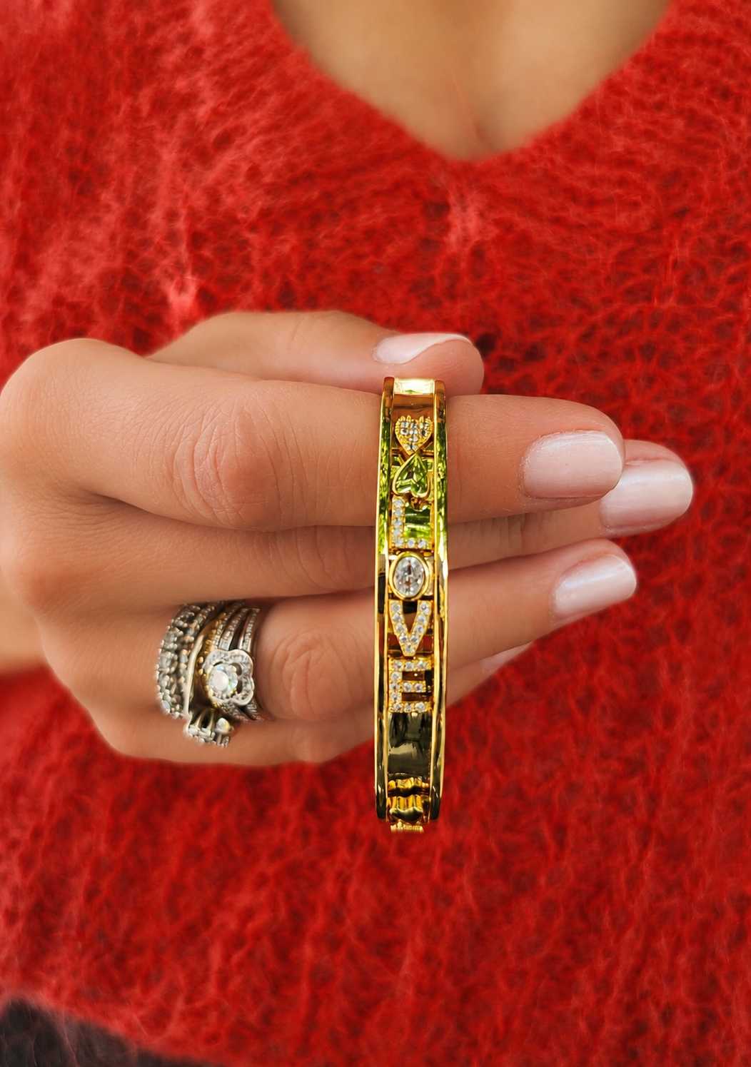 Hinged Bangle "LOVE"