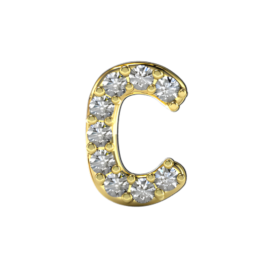 Charm C gold-plated cubic zirconia
