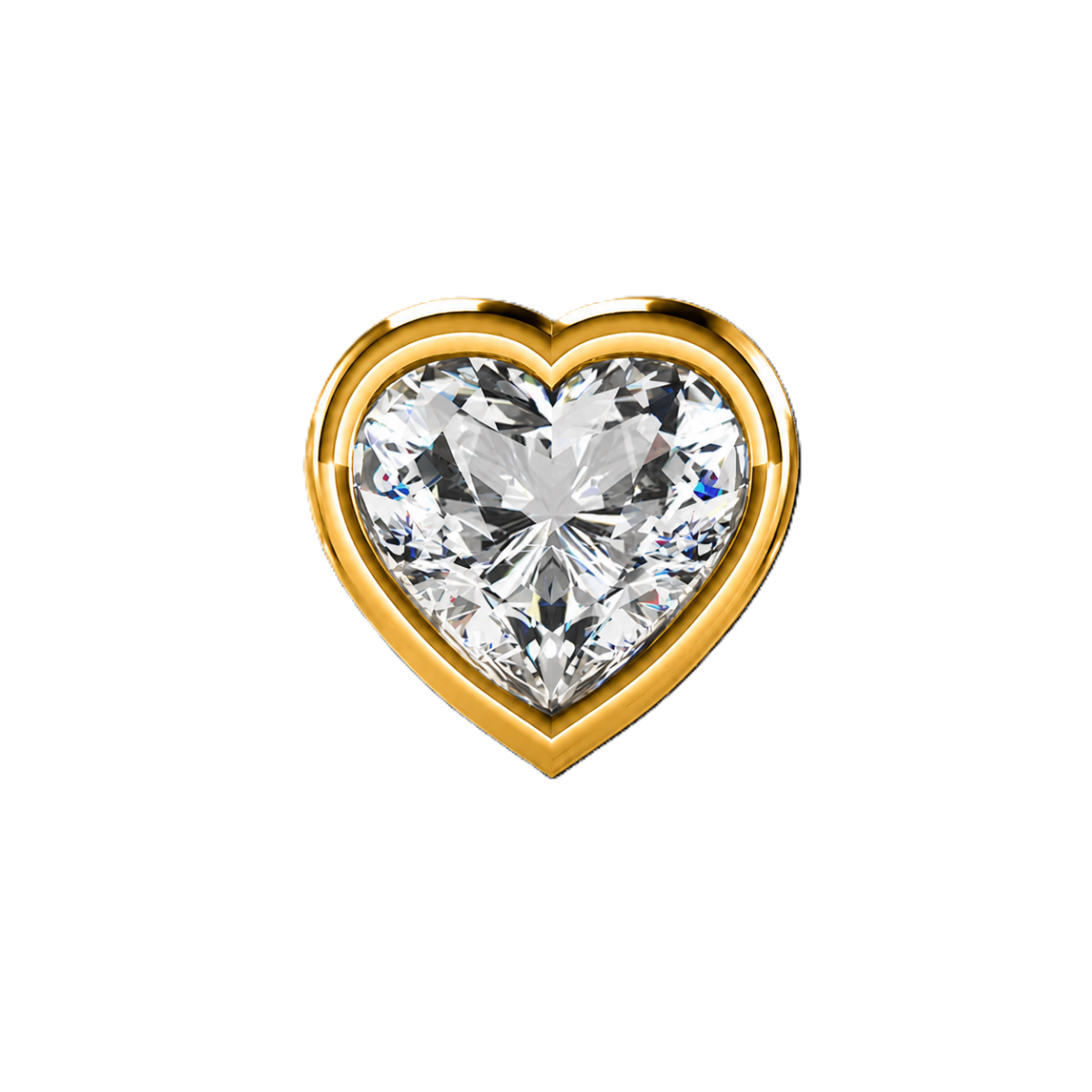 Charm COEUR zirconium blanc gold