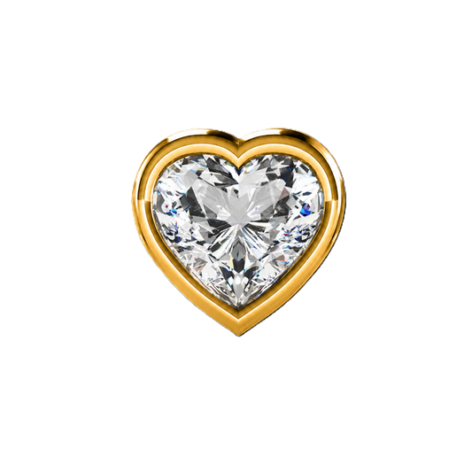 Charm COEUR zirconium blanc gold