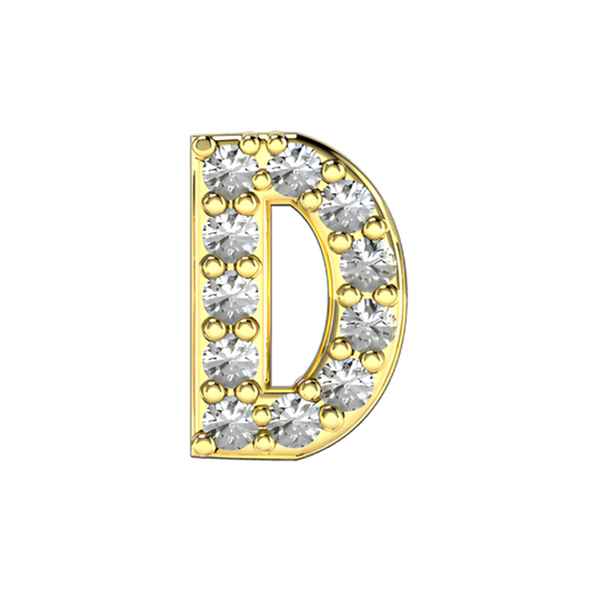 Gold zirconium Charm