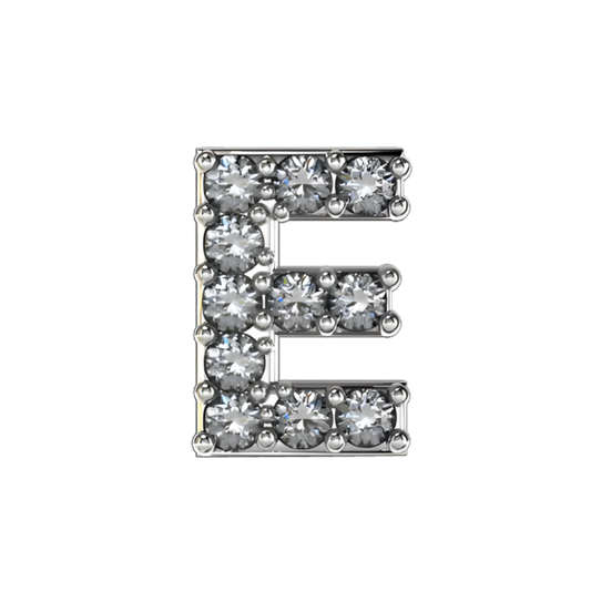 Silver charm with zirconia