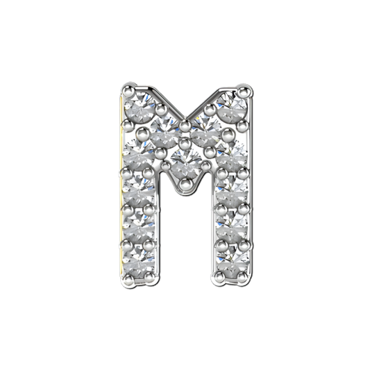 Silver zirconia charm