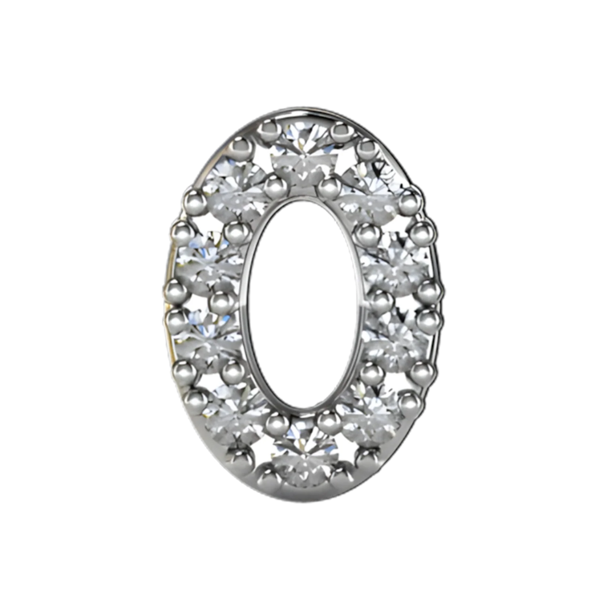 Charm O zirconium silver
