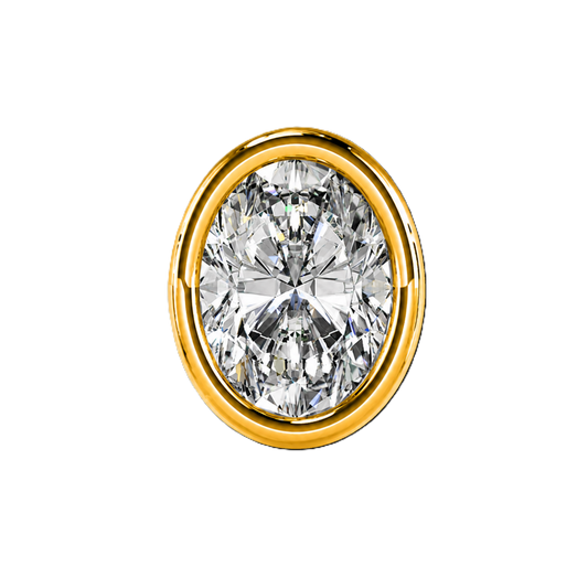Charm OVALE zirconium blanc gold