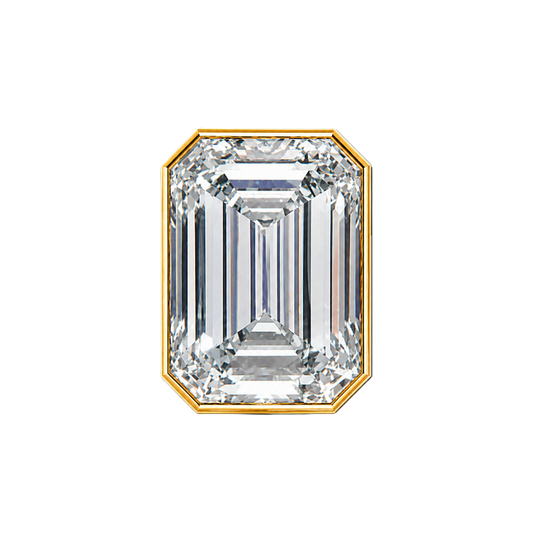 Charm RECTANGLE zirconium blanc gold