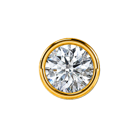 Charm ROND zirconium blanc gold