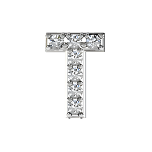 Silver zirconium charm