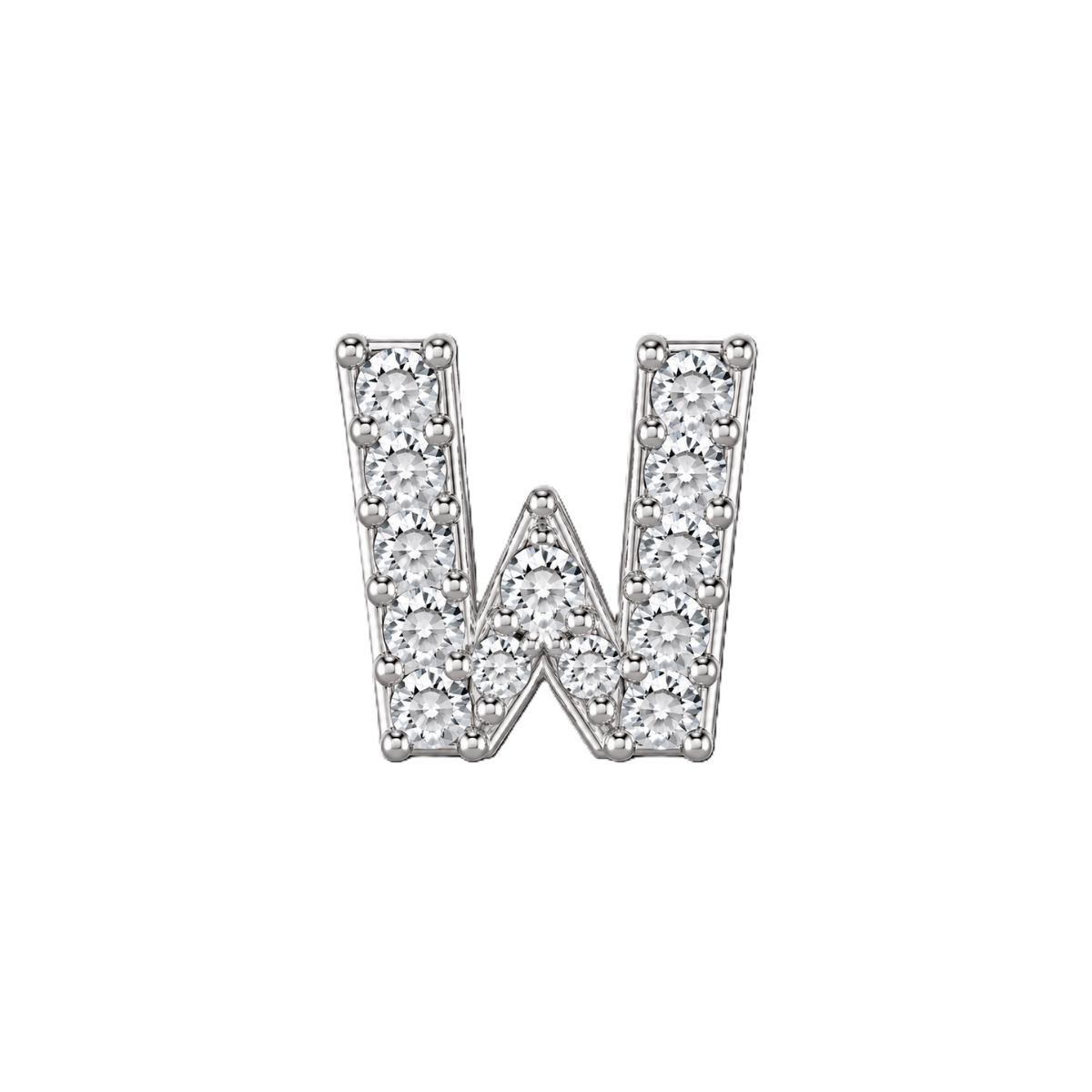 Charm with zirconium in silver