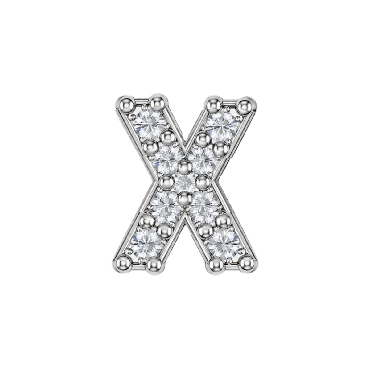 Charm X zirconia silver