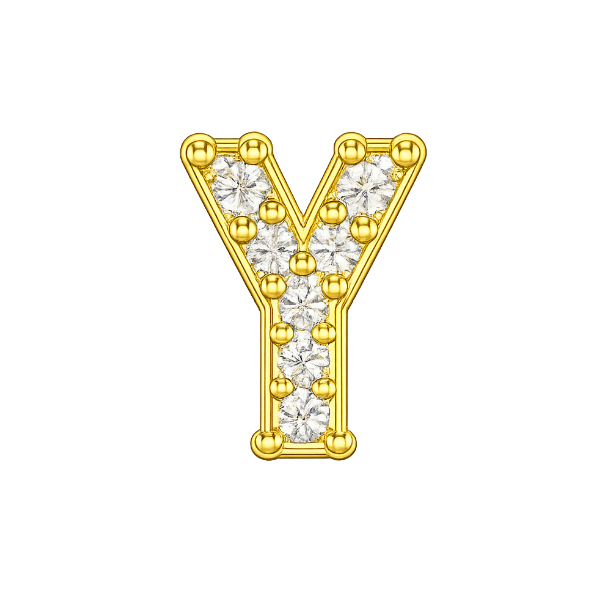 Charm Y zirconium Gold