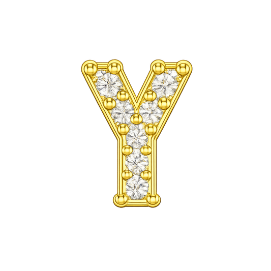 Charm Y zirconium Gold