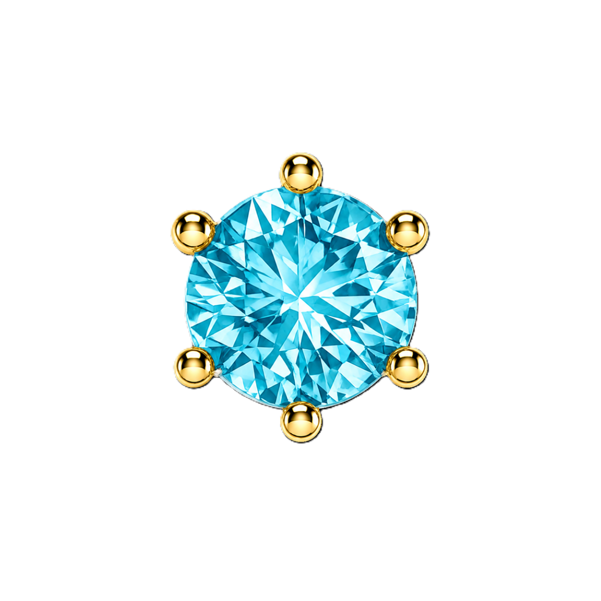 Charm AIGUE MARINE gold