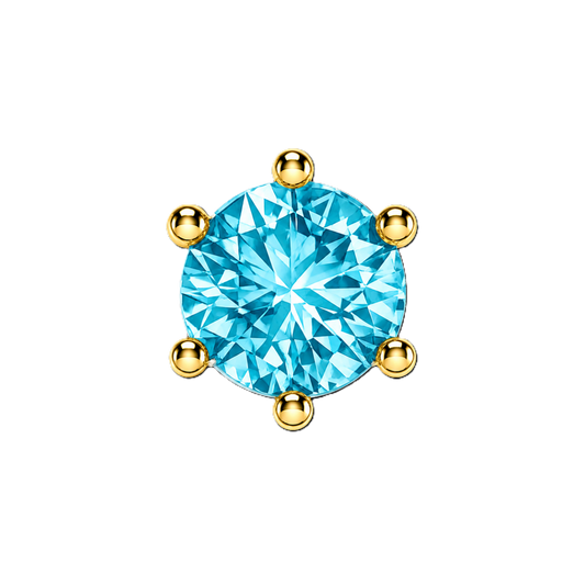 Charm AIGUE MARINE gold