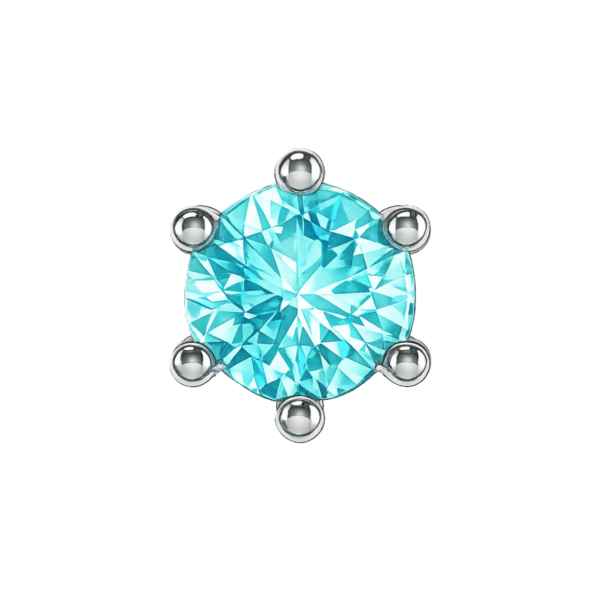 Charm AIGUE MARINE silver