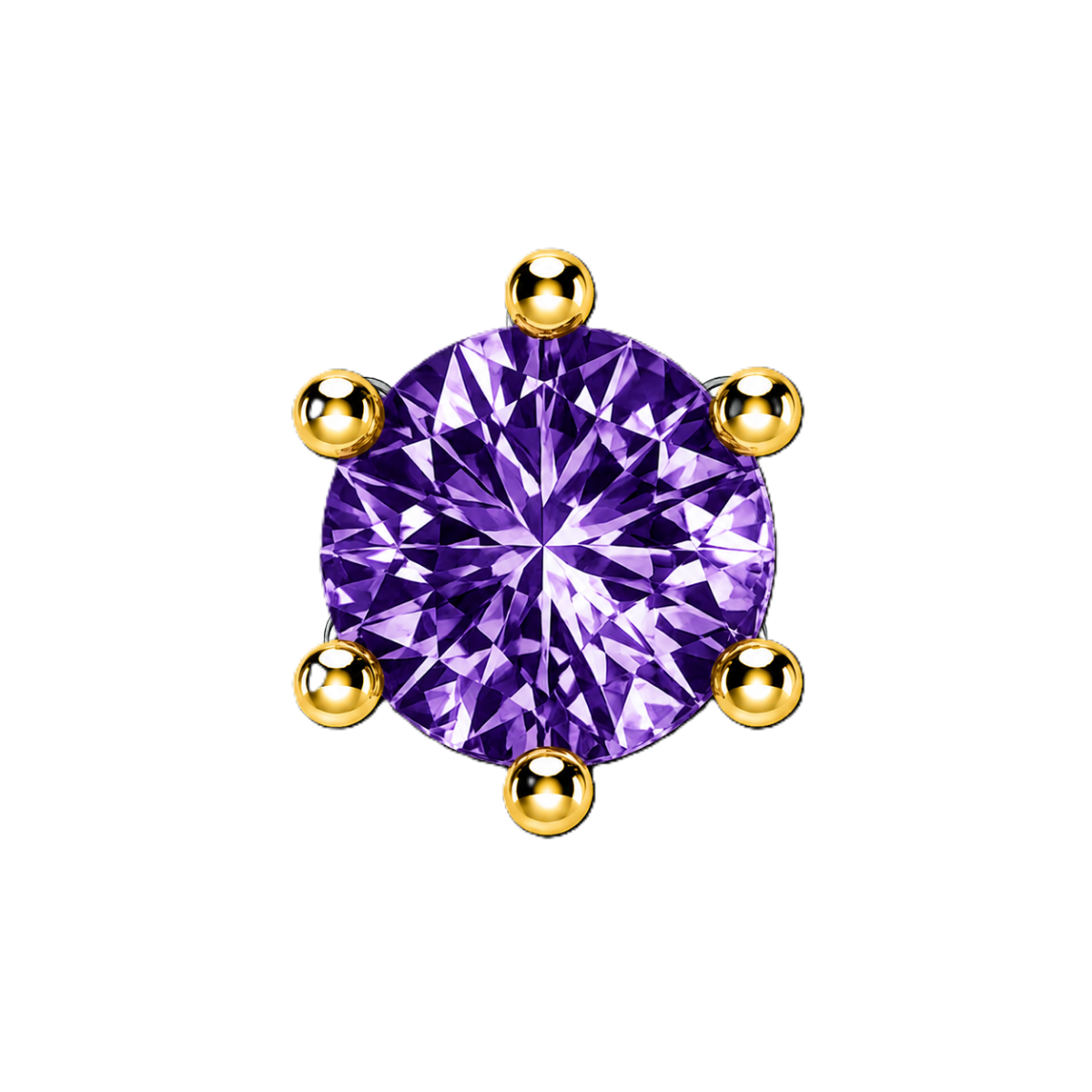 Charm AMETHYSTE gold