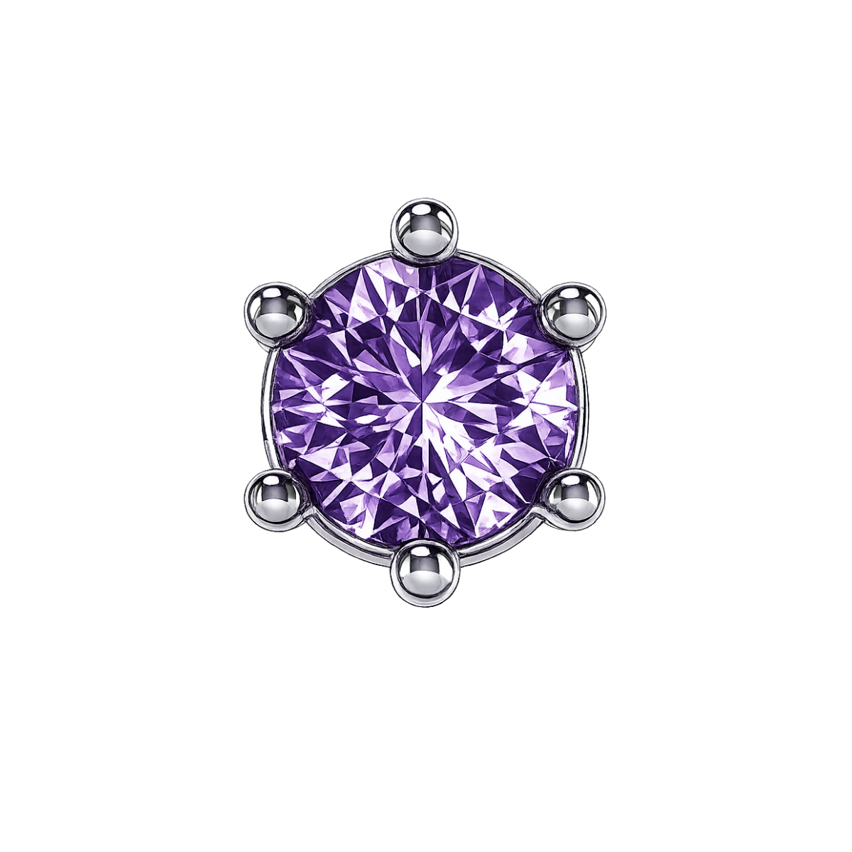 Charm AMETHYSTE silver