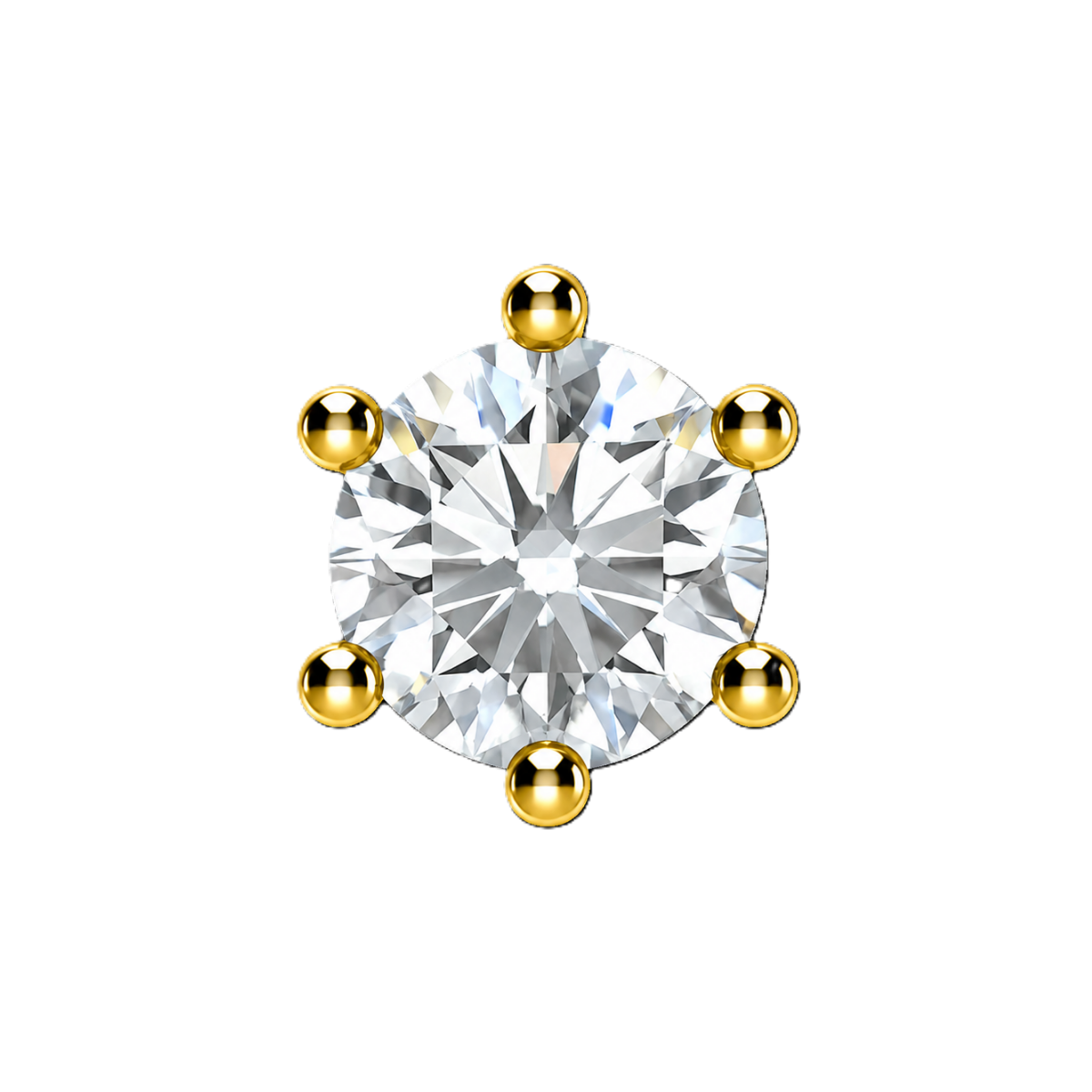 Charm ZIRCONIUM BLANC gold