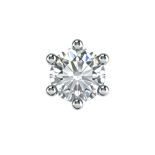 White ZIRCONIUM charm silver