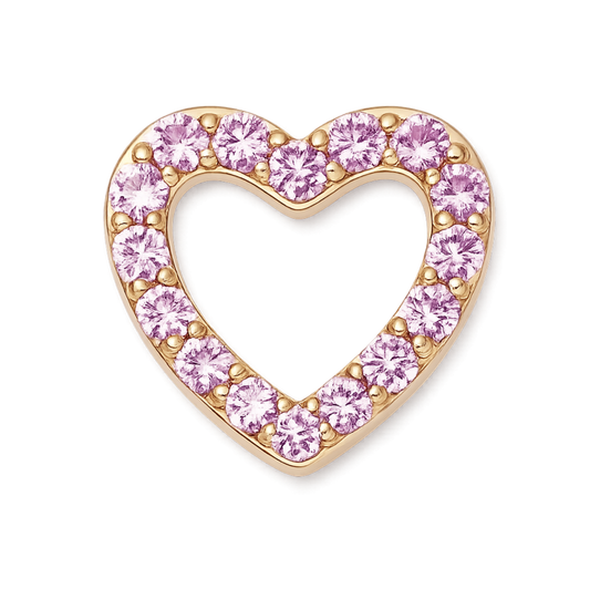 Charm COEUR zirconium mauve face gold