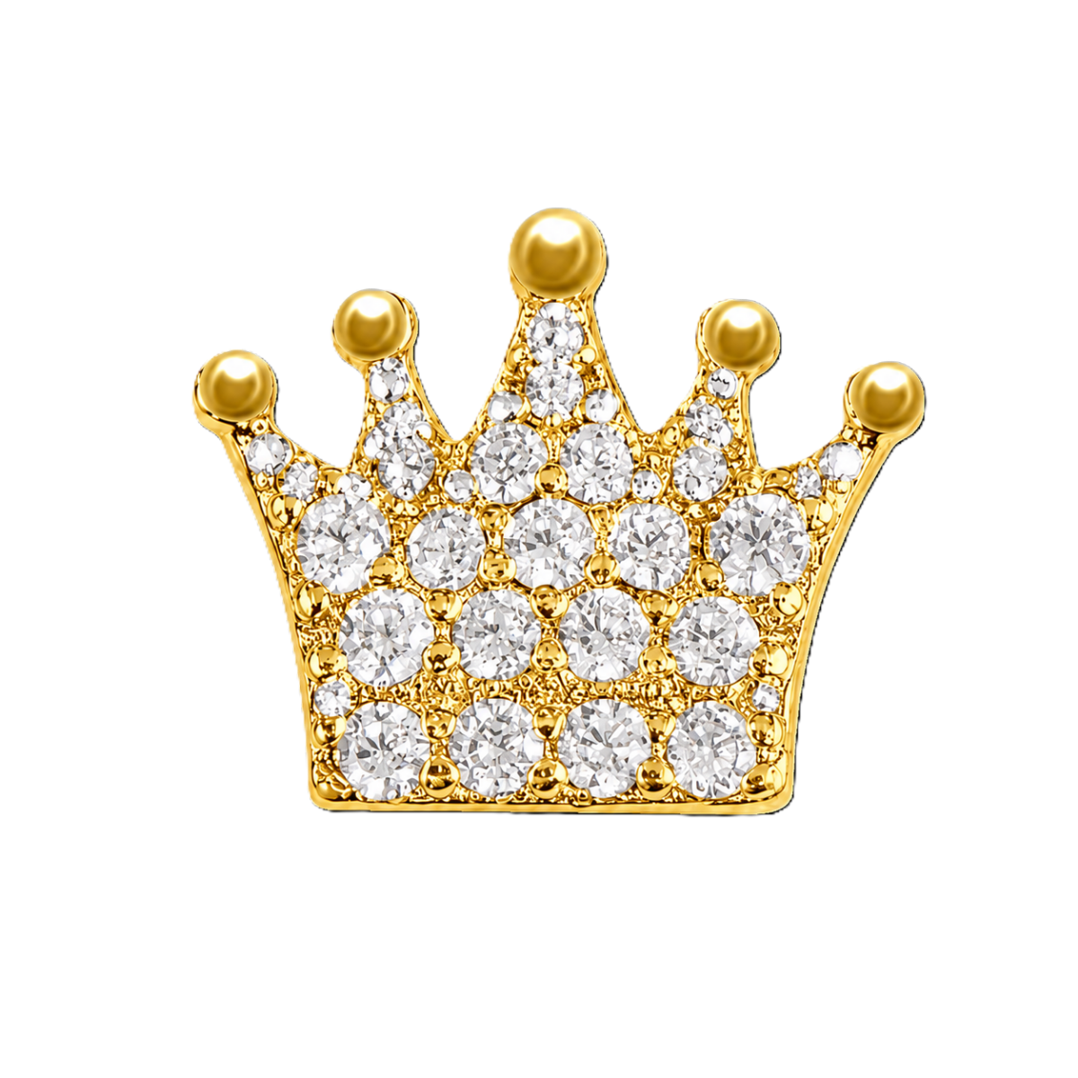 Charm COURONNE zirconium gold