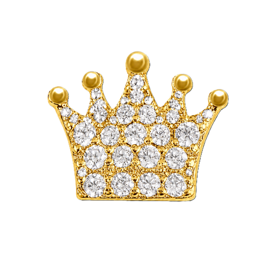Charm COURONNE zirconium gold