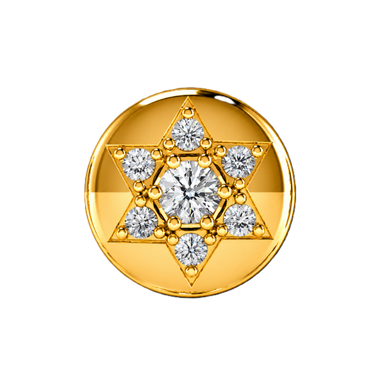 Charm ETOILE DAVID zirconium blanc gold