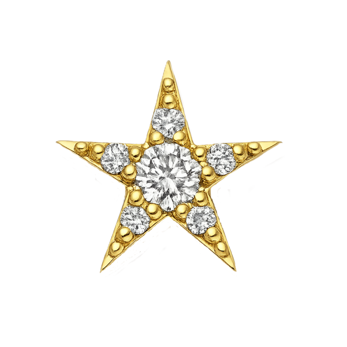 Charm BIG STAR zirconium gold