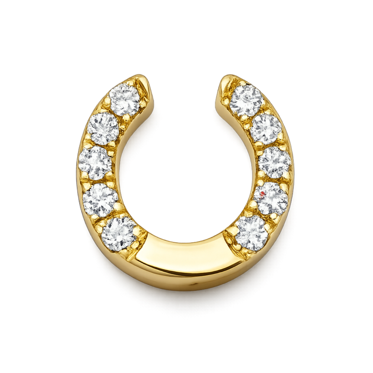 Charm FER A CHEVAL face zirconium gold