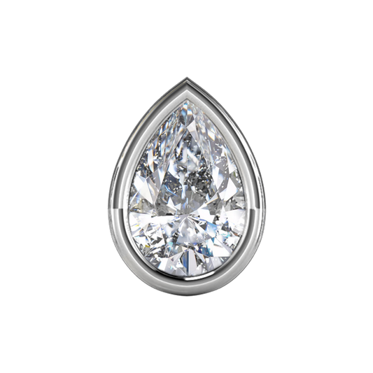 Charm DROP white zirconium silver